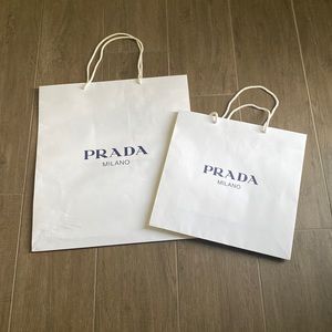 Bundle of 2 Prada shopping bags size medium and large